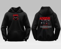 450SR Zirkon Siyah Hoodie