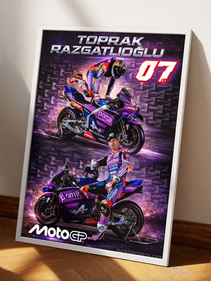 Toprak Razgatlıoğlu TR 07 MotoGP Yamaha M1 / MDF Duvar Tablosu