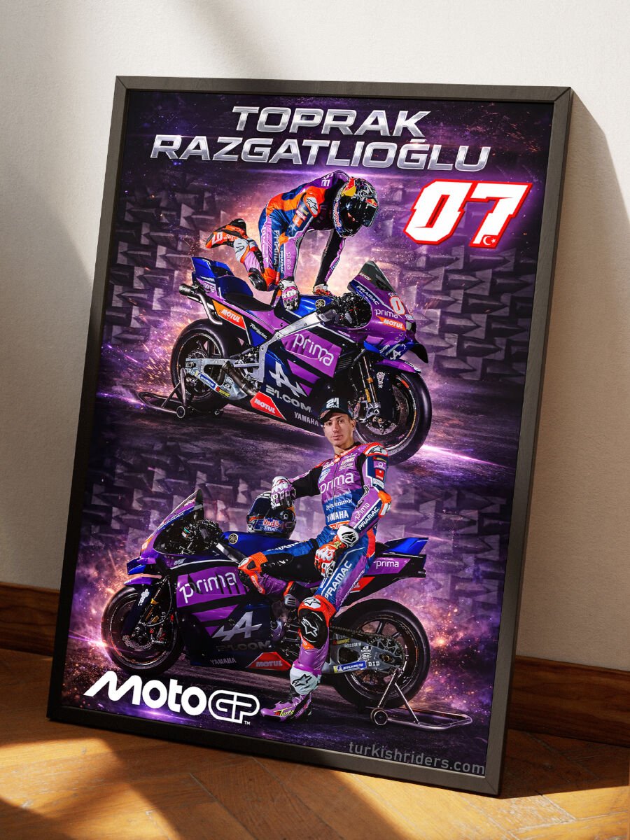 Toprak Razgatlıoğlu TR 07 MotoGP Yamaha M1 / MDF Duvar Tablosu