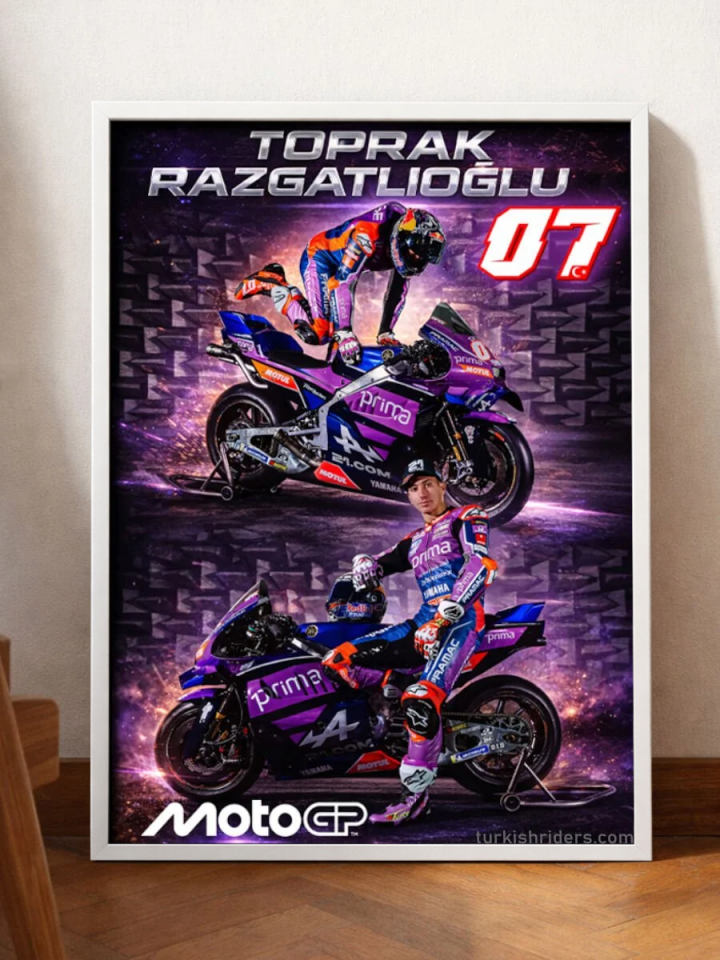 Toprak Razgatlıoğlu TR 07 MotoGP Yamaha M1 / MDF Duvar Tablosu