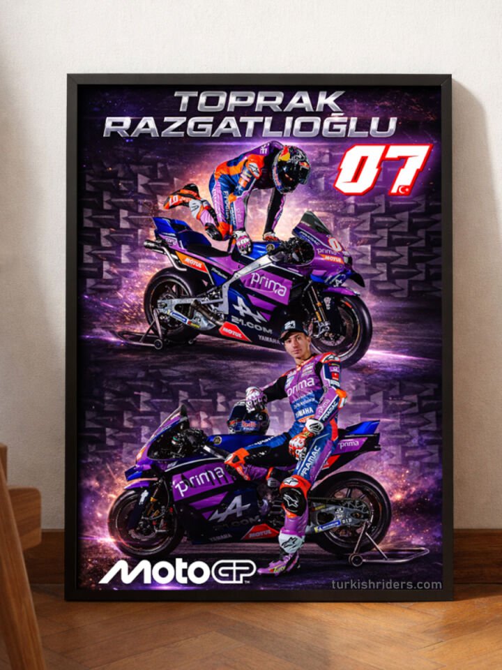 Toprak Razgatlıoğlu TR 07 MotoGP Yamaha M1 / MDF Duvar Tablosu