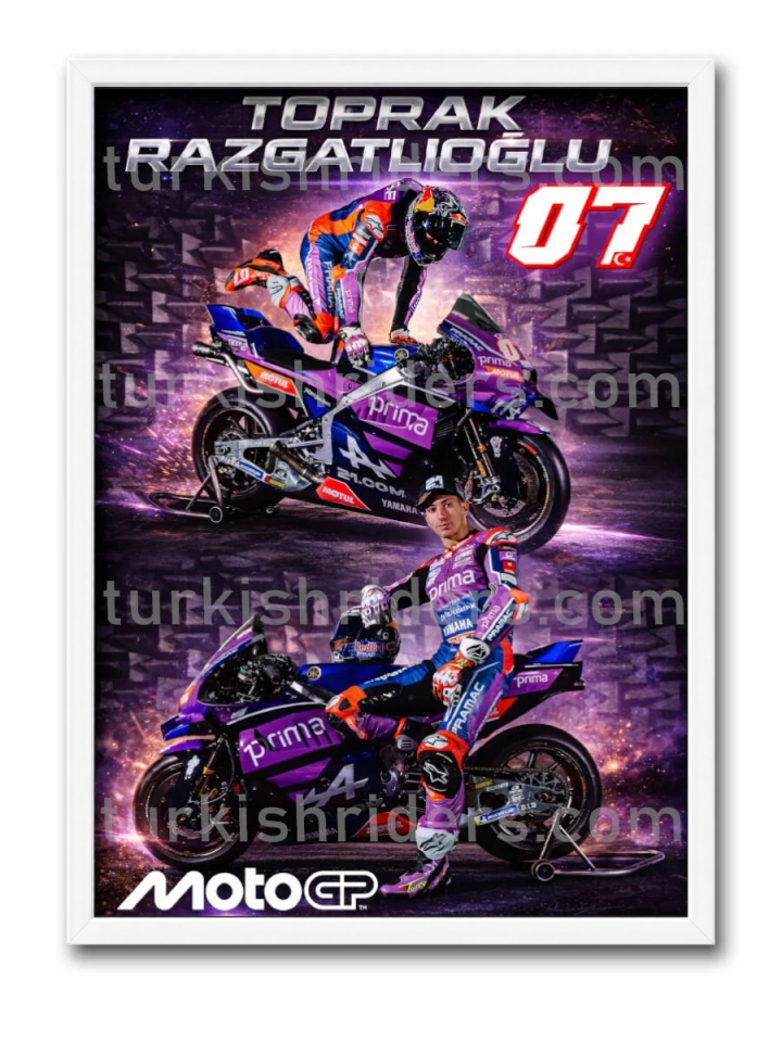 Toprak Razgatlıoğlu TR 07 MotoGP Yamaha M1 / MDF Duvar Tablosu