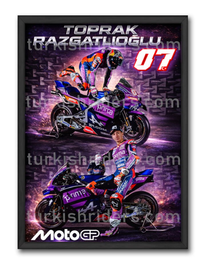 Toprak Razgatlıoğlu TR 07 MotoGP Yamaha M1 / MDF Duvar Tablosu