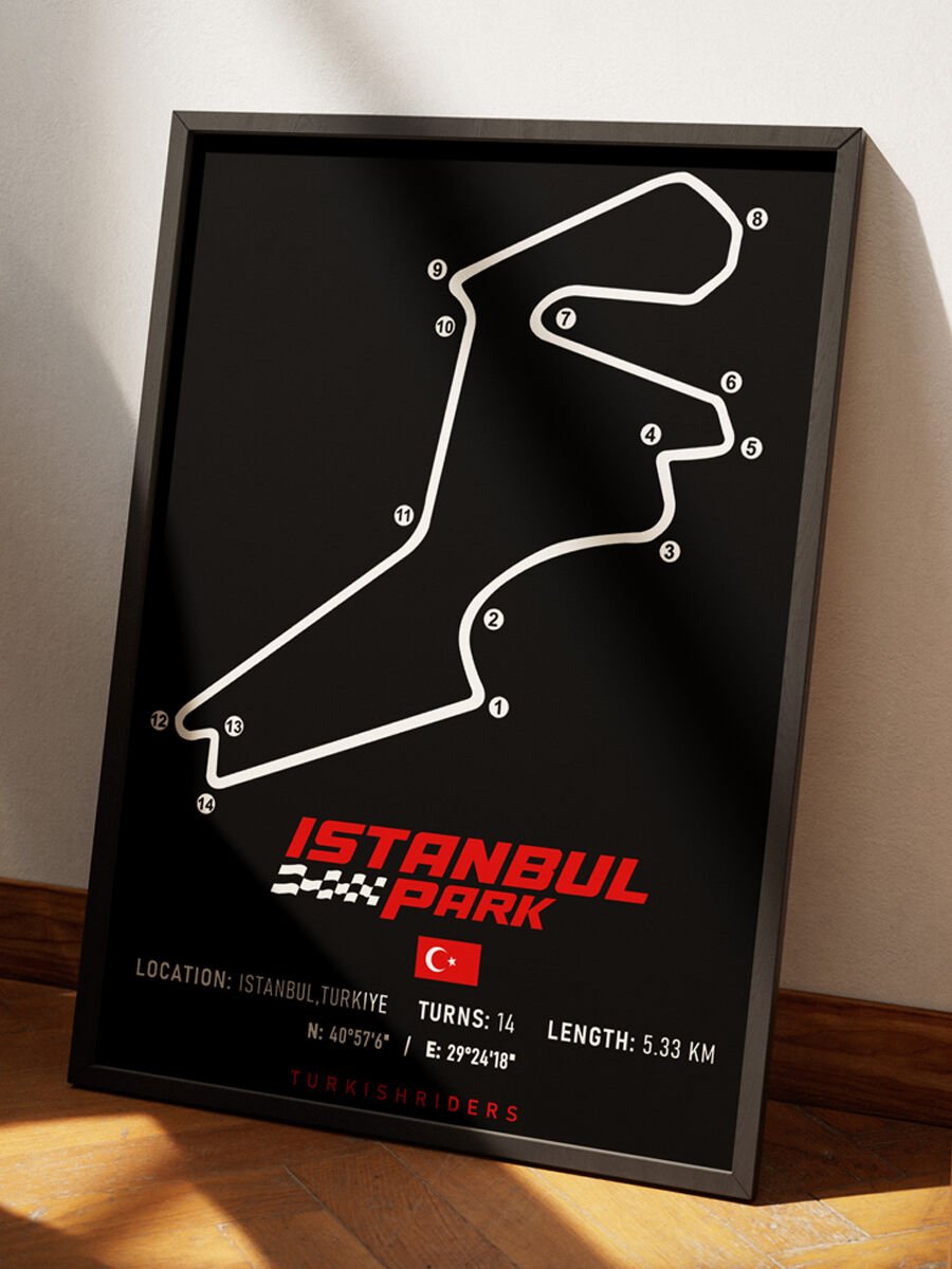 İstanbulPark F1 Pist / Yüksek Kalite UV Baskı MDF Duvar Tablosu