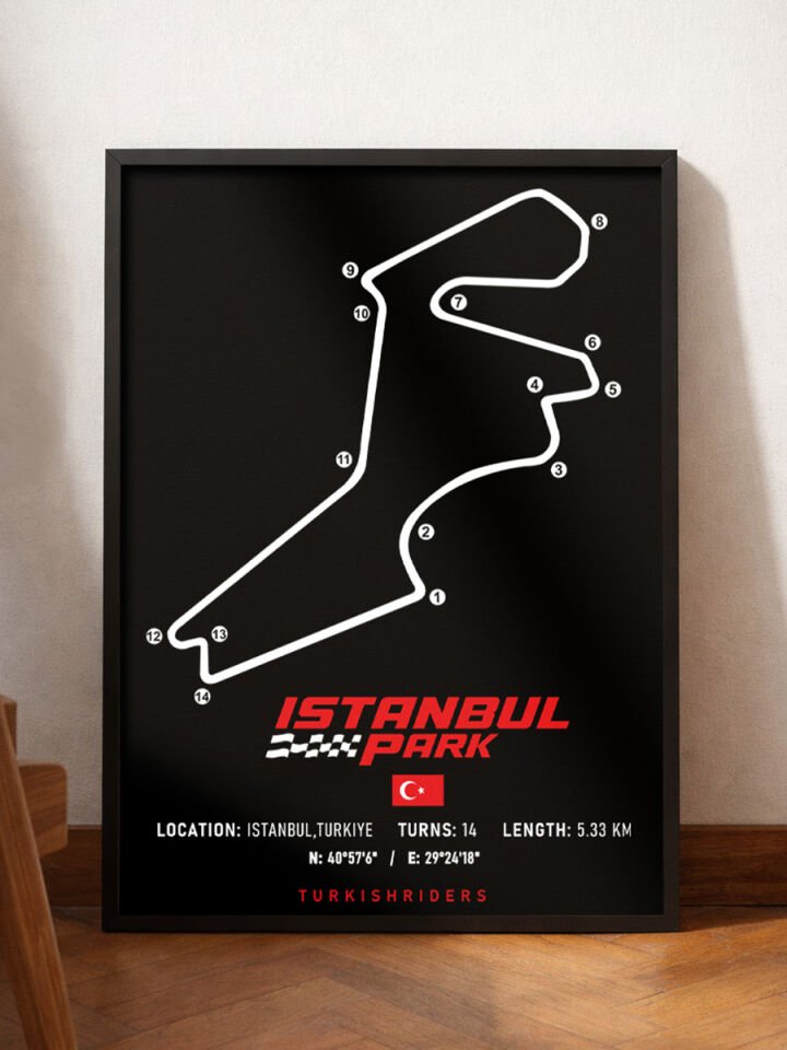 İstanbulPark F1 Pist / Yüksek Kalite UV Baskı MDF Duvar Tablosu