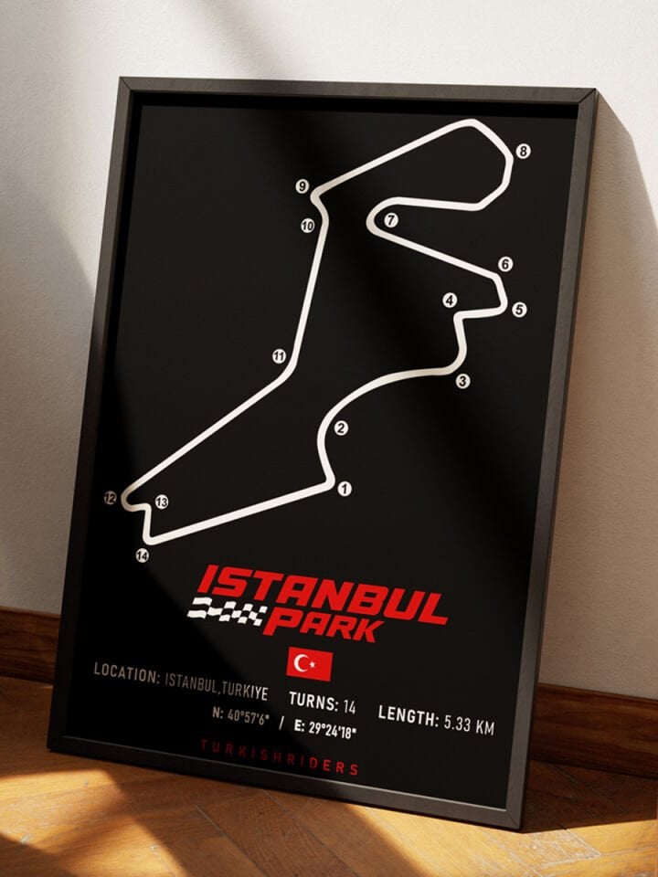İstanbulPark F1 Pist / Yüksek Kalite UV Baskı MDF Duvar Tablosu