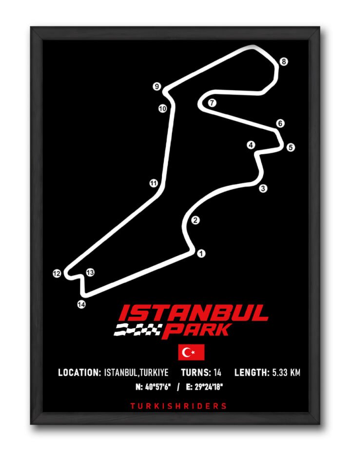 İstanbulPark F1 Pist / Yüksek Kalite UV Baskı MDF Duvar Tablosu