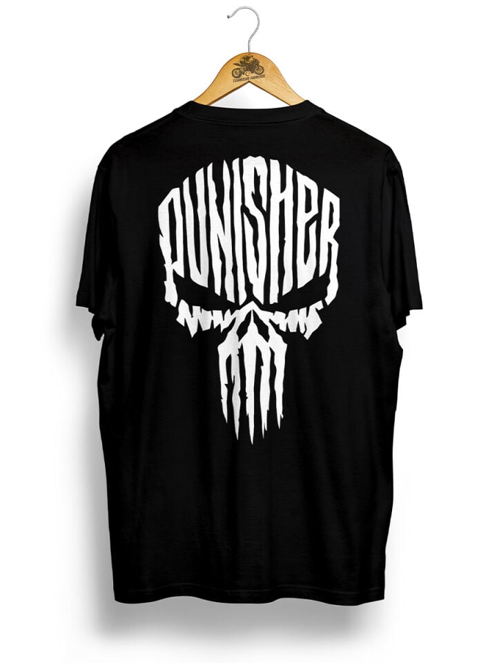 Punisher / Siyah Beyaz Tshirt