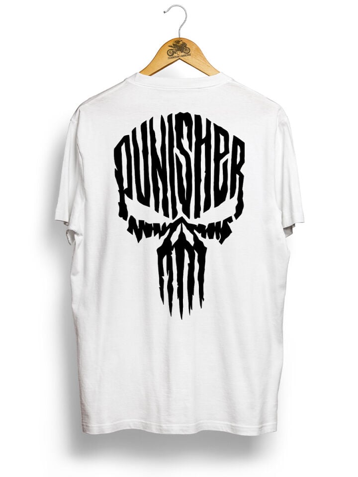 Punisher / Siyah Beyaz Tshirt