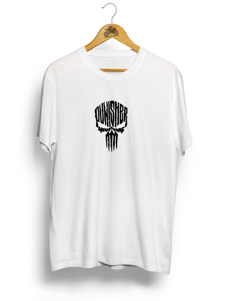 Punisher / Siyah Beyaz Tshirt