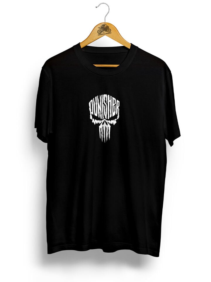Punisher / Siyah Beyaz Tshirt