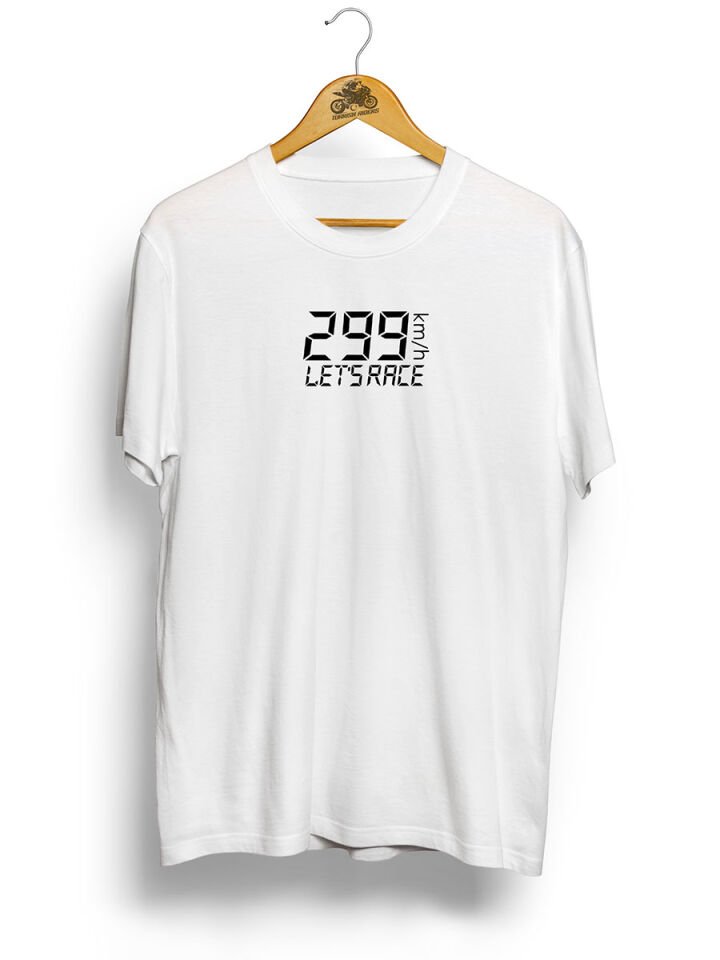 299km Let's Race / Siyah-Beyaz Tshirt