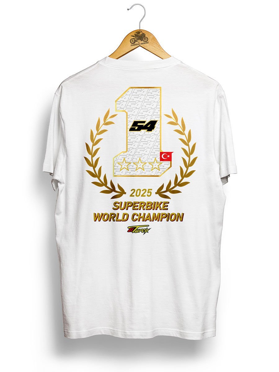 Toprak Razgatlıoğlu 2025 3xChampion / Beyaz Tshirt